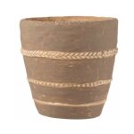 Cache - pot en terre cuite 'tressé' 24cm marron Cache - pot en terre cuite 'tressé' 24cm marron