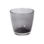 Cache pot en verre 'chic & tendance' 14cm gris