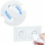 Cache prise b�b� fran�ais - protection prises bebe - caches prises electrique - s�curit� enfant - m�canisme ...