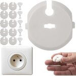 Cache - prise b�b� sans adh�sif, 36 pi�ces(30 caches prises + 6 cl�s) , en blanc, convient aux prises ...