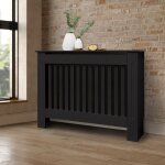 Ecd germany - cache - radiateur chauffage moderne - 112x19x82cm - noir Étagère en bois mdf housse décorative ... Ecd germany - cache - radiateur chauffage moderne - 112x19x82cm - noir Étagère en bois mdf housse décorative ...