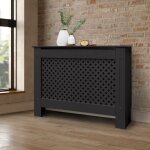 Ecd germany - cache - radiateur chauffage moderne - 112x19x82cm - noir Étagère en bois mdf housse décorative ... Ecd germany - cache - radiateur chauffage moderne - 112x19x82cm - noir Étagère en bois mdf housse décorative ...