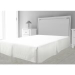 Soleil d ocre - cache sommier microfibre 160x200 cm blanc