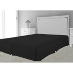 Soleil d ocre - cache sommier microfibre 160x200 cm noir