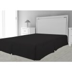 Soleil d ocre - cache sommier microfibre 90x190 cm noir