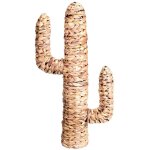 Cactus en jacinthe d'eau tressée natural living Cactus en jacinthe d'eau tressée natural living