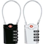 Cadenas � bagages, lot de 2 voyage � combinaison � 4 chiffres cadenas � combinaison de 14 cm de c�ble ...