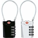 Cadenas � bagages tsa, lot de 2, cadenas � combinaison 4 chiffres pour valise et sacoche (noir + argent) ...