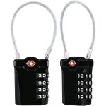 Cadenas � bagages tsa, [version la plus r�cente] [lot de 2] de voyage � combinaison � 4 chiffres cadenas ...