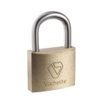 Cadenas � cl� 1322lg laiton - largeur du coffre : 40 mm - hauteur de l'anse : 22 mm vachette
