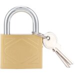 Cadenas avec cl, serrure de porte, cadenas d'extrieur domestique avec 3 cls cadenas en laiton d'paisseur ...