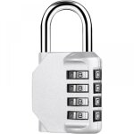 Cadenas code 4 chiffres, alliage de zinc cadenas  code tanche, antirouille cadenas casier code pour ...