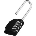 Cadenas code anse longue exterieur pour portail, abri de jardin, 4 chiffres grande cadena a combinaison ...