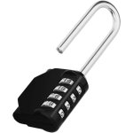 Cadenas code casier, long cadenas exterieur pour portail, abri de jardin, 4 chiffres grande cadenas a ...
