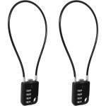 Cadenas à combinaison 4 chiffres avec câble en acier 30 cm, serrure haute sécurité pour valises, bagages, ... Cadenas à combinaison 4 chiffres avec câble en acier 30 cm, serrure haute sécurité pour valises, bagages, ...