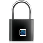 Cadenas � empreinte digitale, avec chargement type - c, sans cl� - portable et anti - vol, code de d�pannage ...