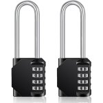 Cadenas long code exterieur pour portail, abri de jardin, grande cadenas code 4 chiffres pour casier ...