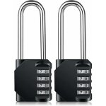 Cadenas long code exterieur pour portail, abri de jardin, grande cadenas code 4 chiffres pour casier ...