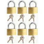 Cadenas de s�curit� - 3 cl�s incluses - convient aux casiers et aux bagages - anse en acier avec poign�e ...
