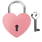 Cadenas, serrure en forme de coeur en m�tal avec cl�, serrure en m�tal pour bo�te � bijoux livre journal ...