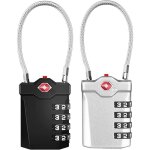 Cadenas de valise, cadenas  combinaison tsa  4 chiffres avec alarme d'ouverture, cadenas de bagages ...