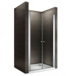 Cadentro - maia porte de douche 80x185 cm verre transparent - ajustable de 80 � 84 cm
