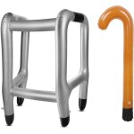 Le cadre et le b�ton de marche gonflables de zimmer, plaisanterie actuelle de nouveaut� s'habillent pour ...
