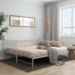 Cadre de canap� - lit extensible sans matelas blanc 90x200 cm vidaxl