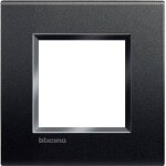 Cadre carr 2 modules bticino living light lna4802bi anthracite