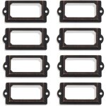 Cadre de carte de visite en m�tal, porte - �tiquette de tiroir d'armoire, 8 pi�ces (bronze rouge)