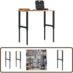 Cadres d'établi réglables 2 pcs métal 55x(69 - 95, 5) cm noir - cadre de table - pied de table - table ... Cadres d'établi réglables 2 pcs métal 55x(69 - 95, 5) cm noir - cadre de table - pied de table - table ...