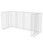 Cadre de gabion de poubelle triple acier 250 x 100 x 120 cm vidaxl