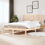 Cadre de lit 120x190 cm petit double bois massif de pin