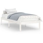 Cadre de lit sans matelas blanc bois massif vidaxl