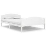 Cadre de lit sans matelas blanc bois de pin massif 160x200 cm vidaxl Cadre de lit sans matelas blanc bois de pin massif 160x200 cm vidaxl