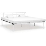 Cadre de lit blanc m�tal 180x200 cm vidaxl