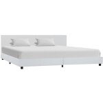 Cadre de lit blanc similicuir 180x200 cm vidaxl