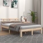Cadre de lit bois massif 120x190 cm petit double