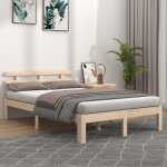 Cadre de lit bois massif 120x190 cm petit double