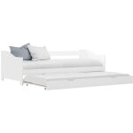 Cadre de lit extensible blanc bois de pin 90x200 cm vidaxl