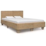 Vidaxl - cadre de lit avec tte de lit sans matelas rotin vritable