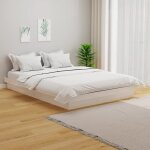 Cadre de lit sans matelas blanc bois massif vidaxl