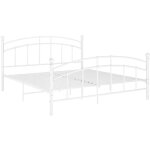 Cadre de lit sans matelas blanc mtal 160x200 cm vidaxl