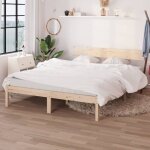 Cadre de lit sans matelas bois massif 140x190 cm vidaxl
