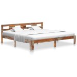 Cadre de lit sans matelas bois massif 200x200 cm vidaxl Cadre de lit sans matelas bois massif 200x200 cm vidaxl