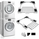 Tuserxln - cadre pour machine  laver / sche - linge, intermdiaire avec porte - serviettes extensible ...