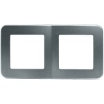 Cadre pc 2 emplacements pour appareillage classic argent�