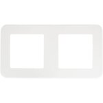 Cadre pc 2 emplacements pour appareillage classic blanc