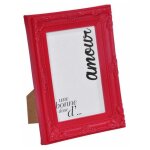 Cadre photo déco 'baroque' 11x16cm rouge Cadre photo déco 'baroque' 11x16cm rouge