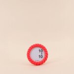 Cadre photo rond torsad� rose 13, 5cm